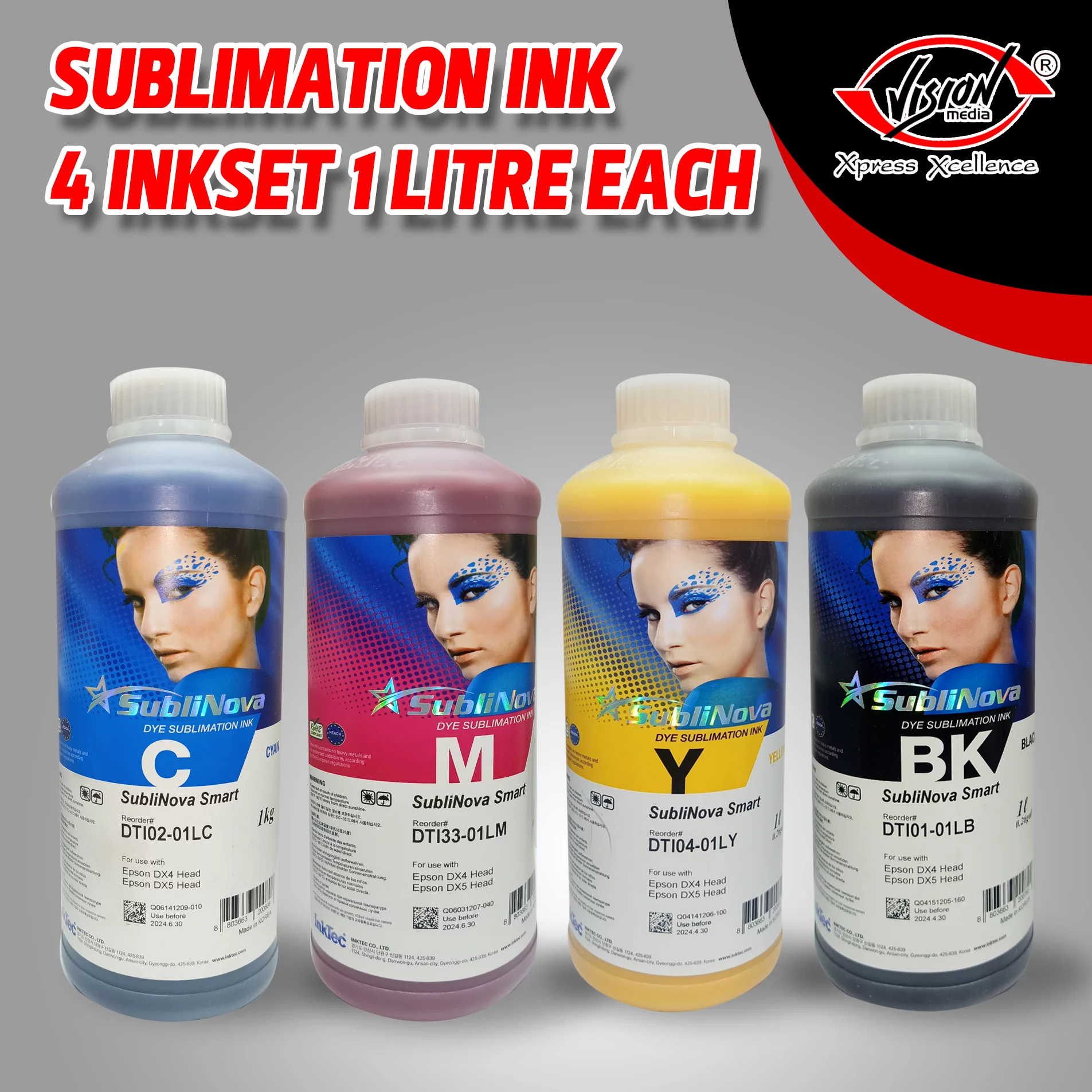 4 INKSET LITRE.JPG 4COLOUR INK SET 1 LITER