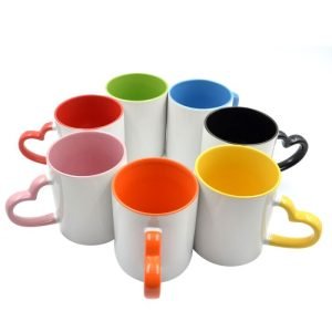 MUG HEART HANDLE 11Oz