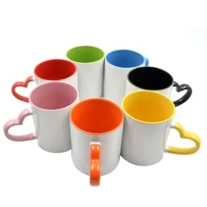 MUG HEART HANDLE 11Oz